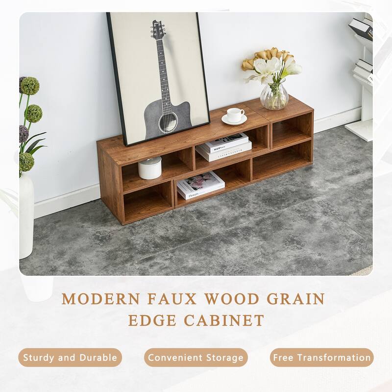 47.2" L-Shaped Modular TV Stand with Adjustable Shelves