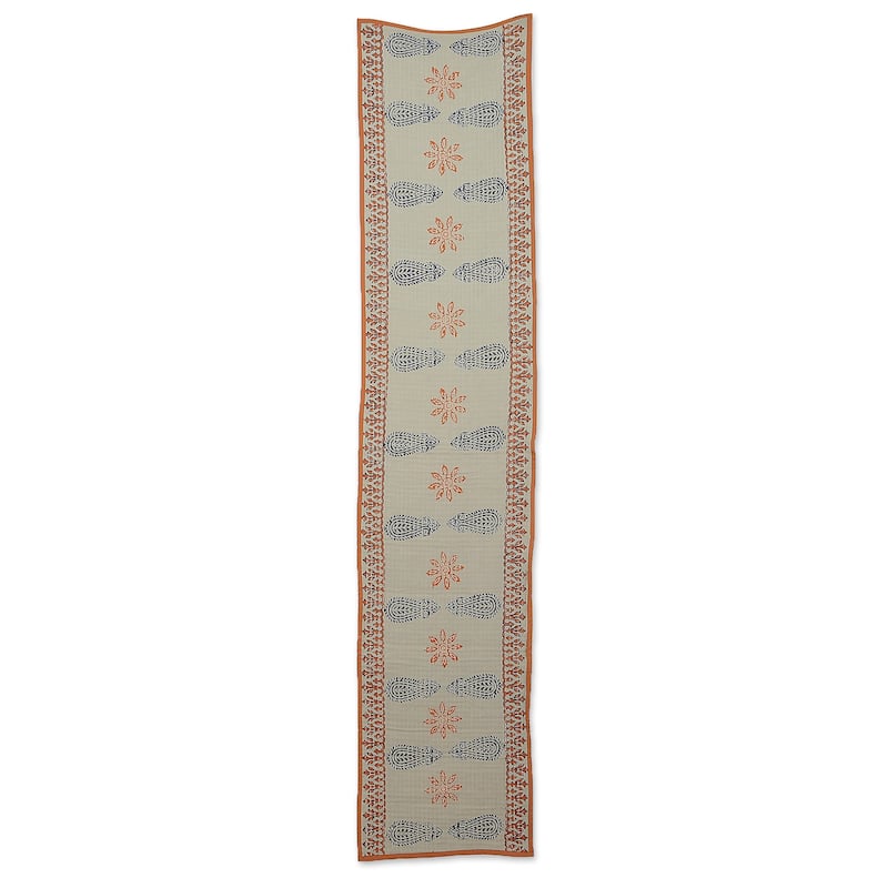 Novica Handmade Tangerine Palace Cotton Table Runner And Placemat Set (7 Pieces)