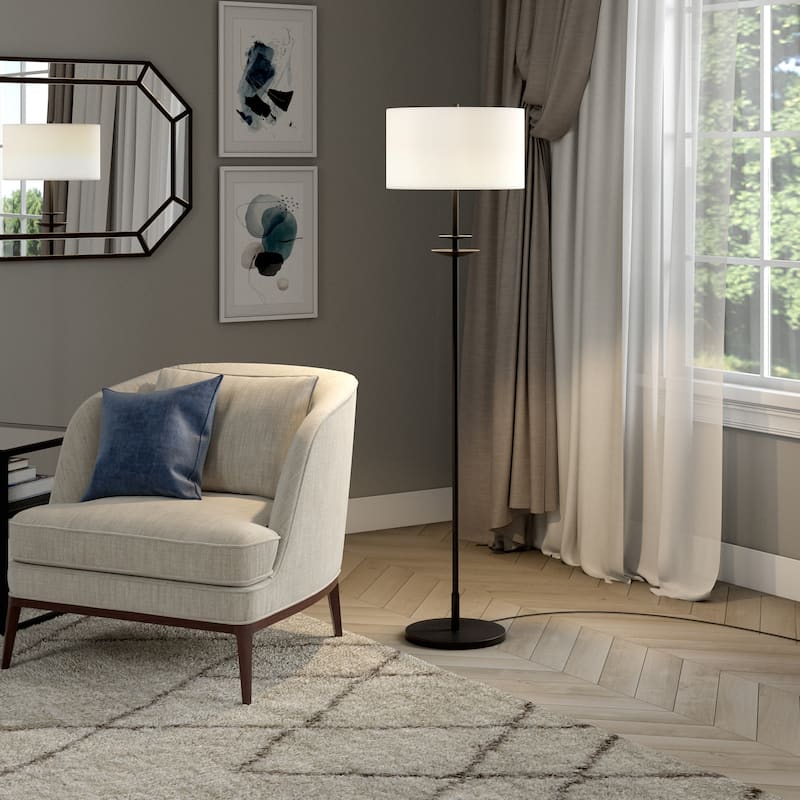 Avery 63" Tall Floor Lamp with Fabric Shade