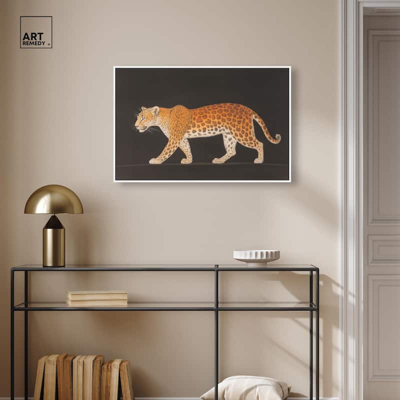 Golden Leopard Canvas by Art Remedy