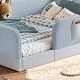 preview thumbnail 61 of 124, Twin/Full/Queen Teddy Fleece Floor Bed with Upholstered Safety Rails and Pocket