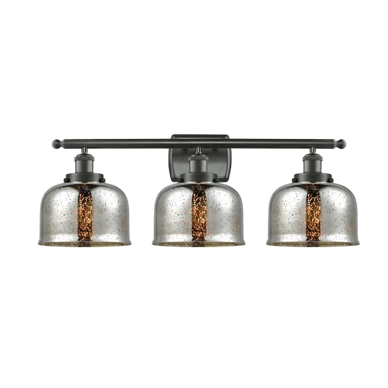 Innovations Lighting 916-3W-13-28 Bell Vanity Bell 3 Light 28" Wide - Oil Rubbed Bronze / Silver Plated Mercury