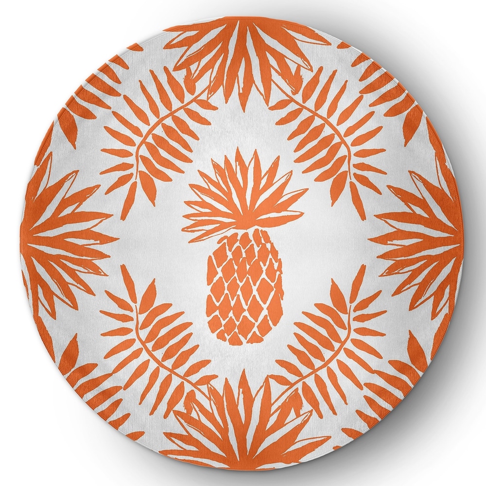 Pineapple Leaves Spring Chenille Indoor/Outdoor Rug