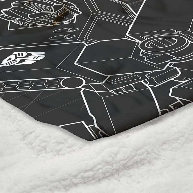 Hasbro Transformers Silk Touch Sherpa Throw Blanket