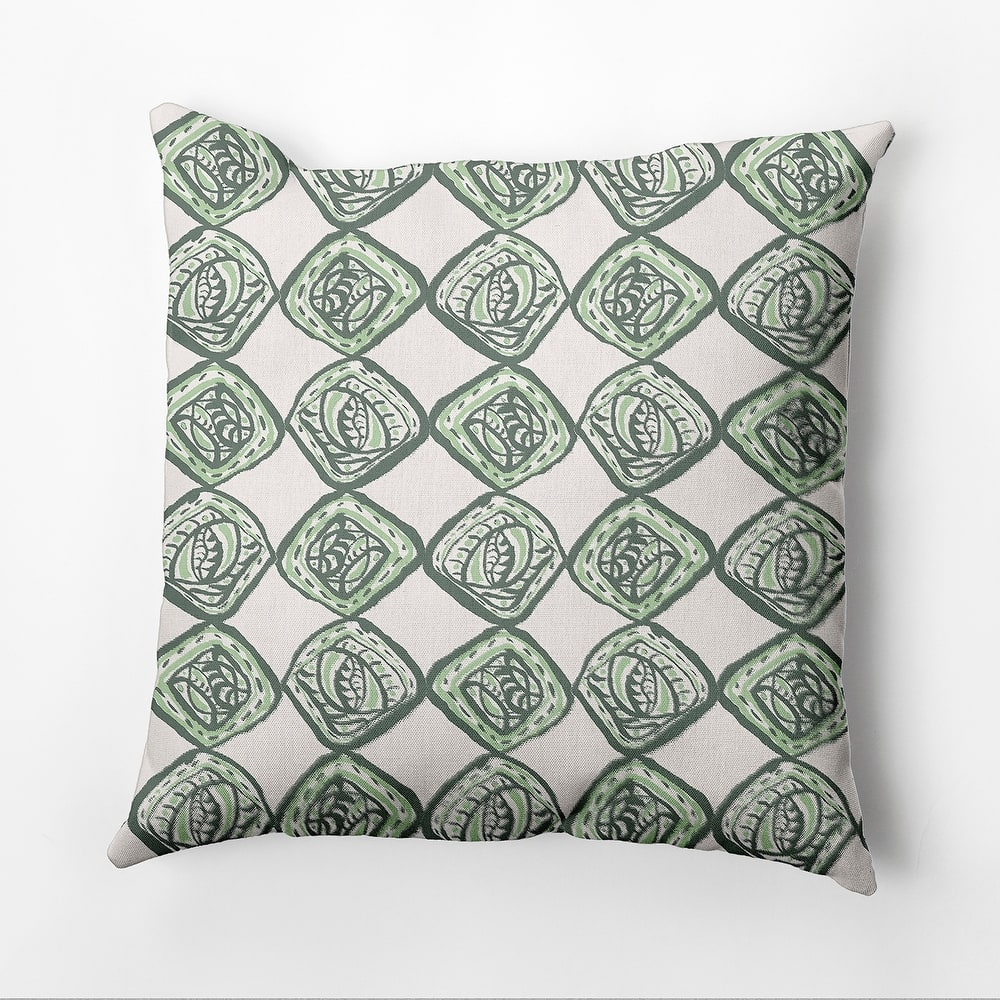 Cowry Check Outdoor Pillow