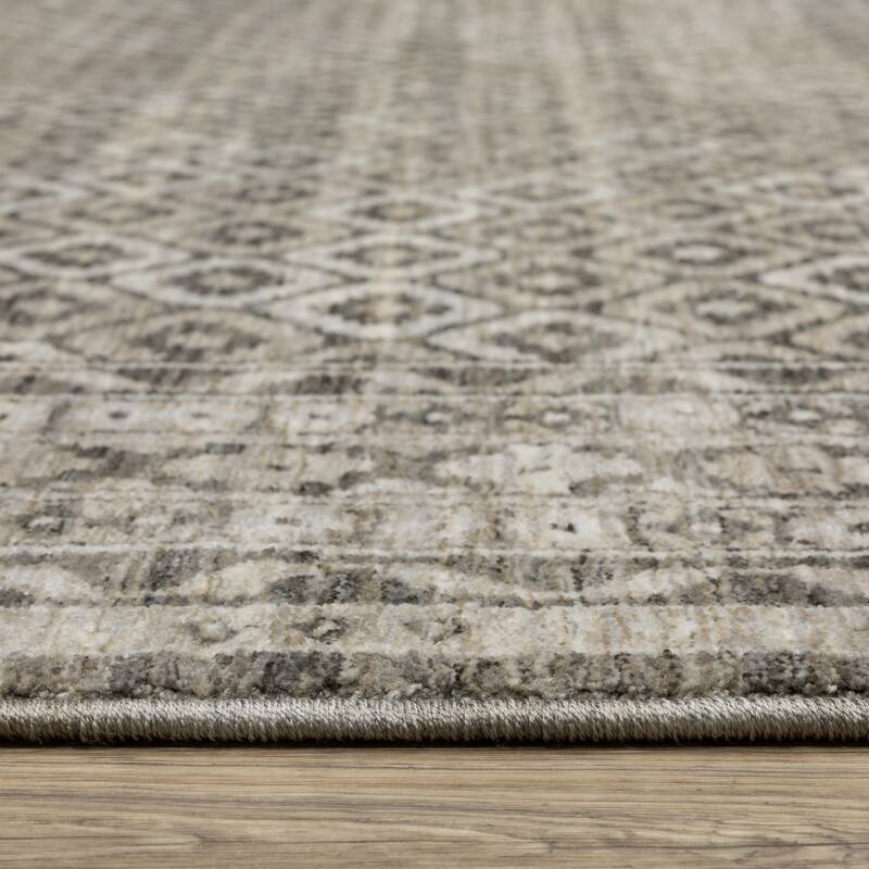 Style Haven Cadiz Faded Diamond Panel Grey/Beige Area Rug