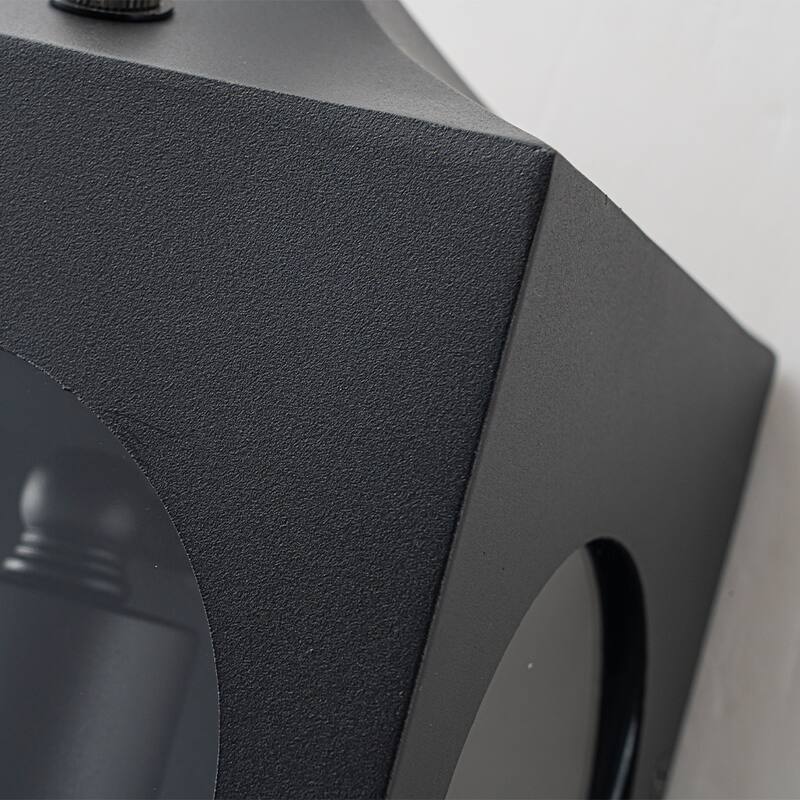 Unique/Statement Dusk to Dawn Outdoor Wall Light with Clear Glass Black Exterior Wall Sconce for Garage(2 Pack)