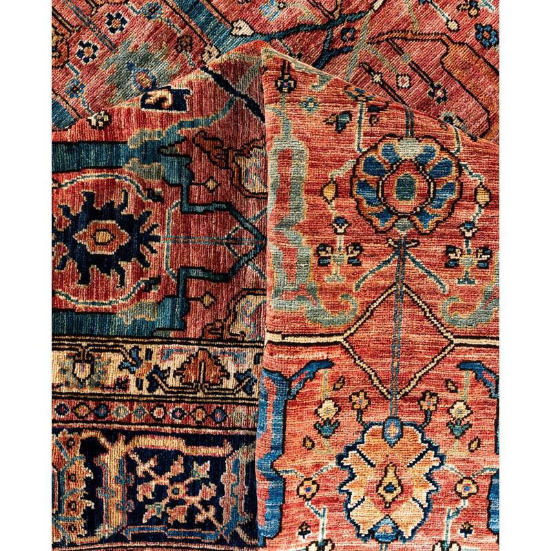 Serapi One-of-a-Kind Hand-Knotted Area Rug - Pink - 9' 0" x 11' 10"