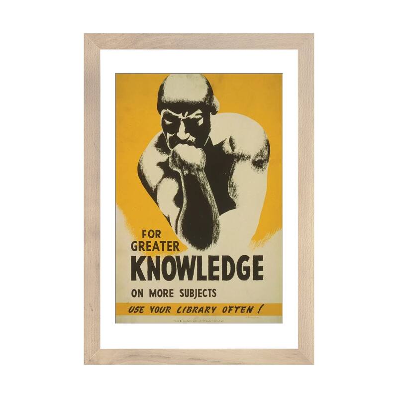 iCanvas "Use Your Library Often" by Library of Congress - Natural - 24x16x1