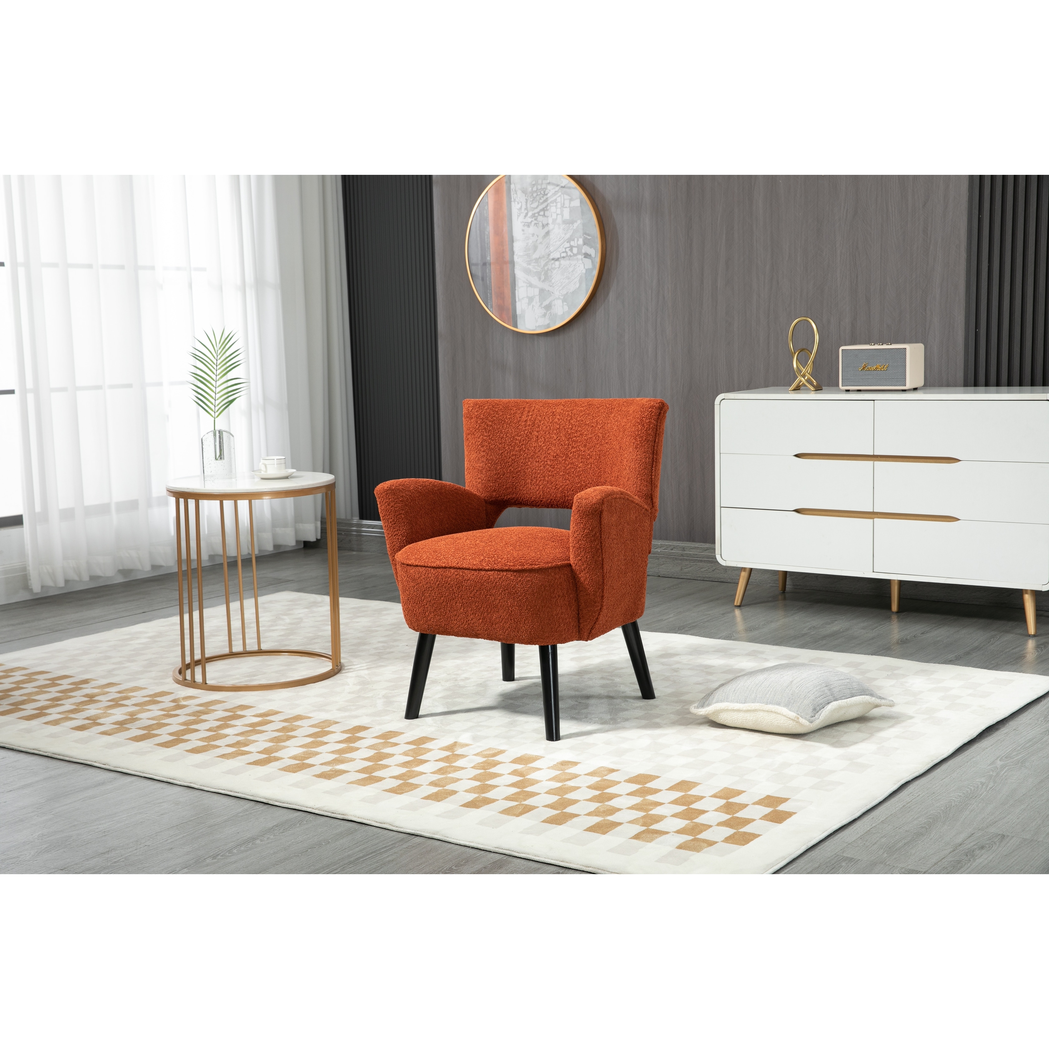 Bright orange accent new arrivals chair