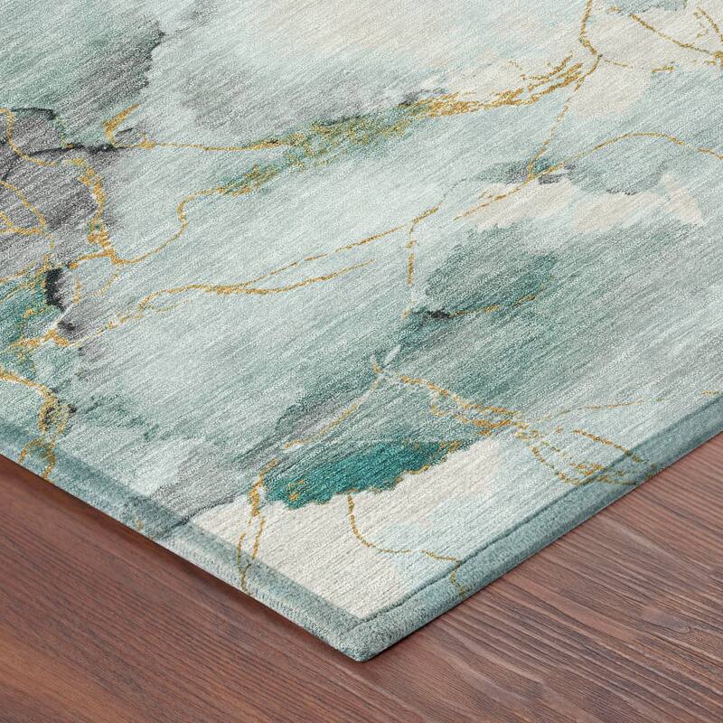 Machine Washable Indoor/ Outdoor Modern Brighton Chantille Rug