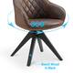 Art Leon Classical Swivel Office Accent Chair with Wood Legs