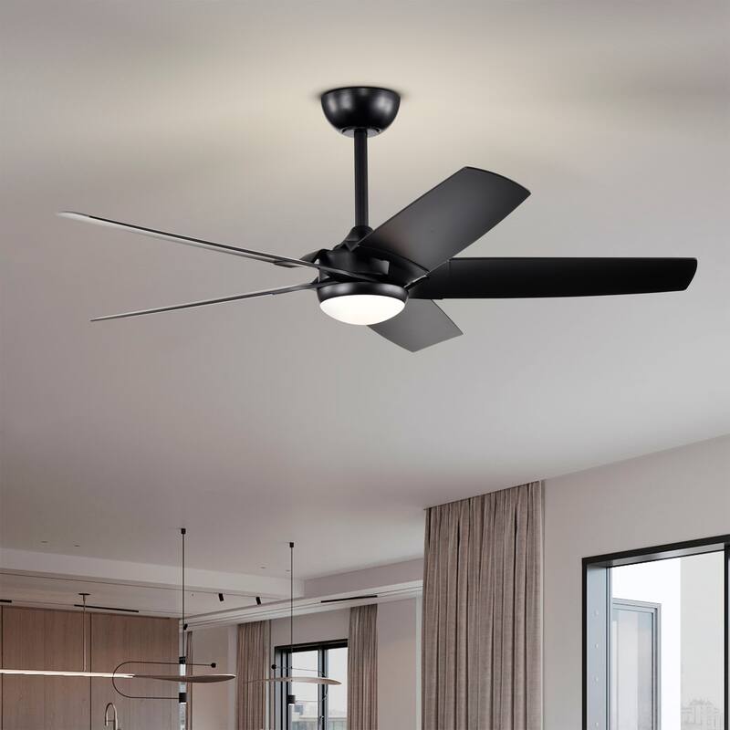 Angus 5-Blade Lighted Ceiling Fan with LED Lamp with Remote
