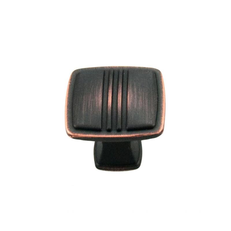 RK International Alder 1-1/4 Inch Square Cabinet Knob - Valencia Bronze