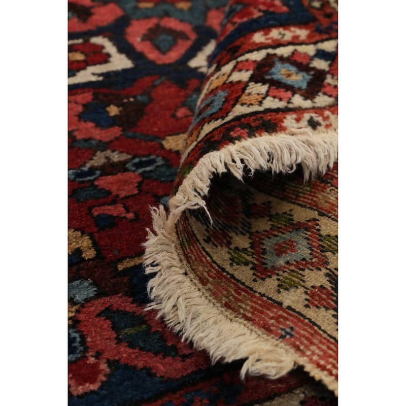 Hand Knotted Oriental 100% Wool Carpet Traditional Floral Oranges & Rust Bakhtiari Runner Rug - 10' 2'' X 3' 9''