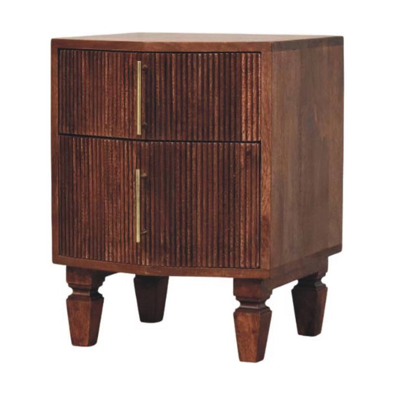 Solid Wood Harper Nightstand,Brown