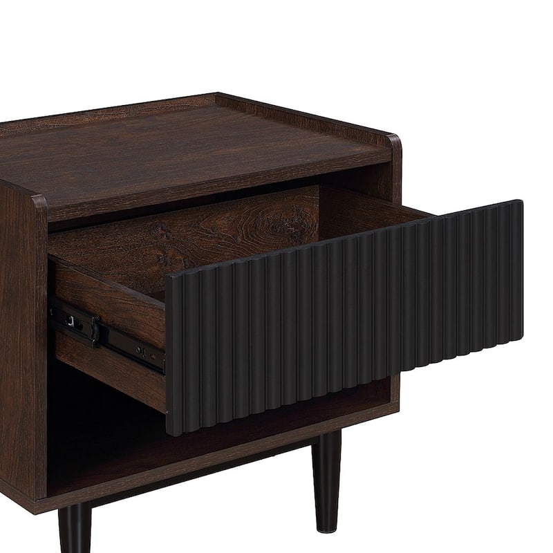 Manhattan Comfort Duane Modern Ribbed Nightstand