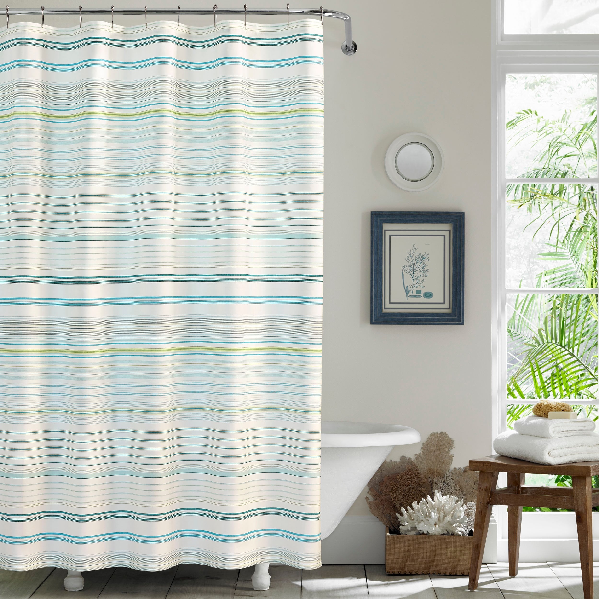 Tommy Bahama La Scala Breezer Green Shower Curtain
