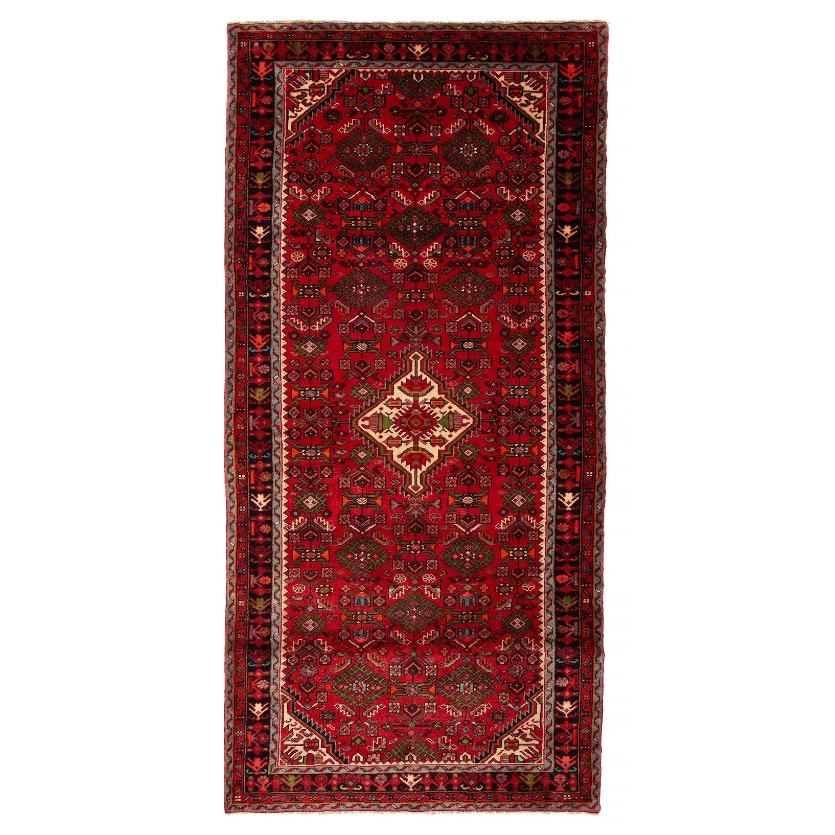ECARPETGALLERY Hand-knotted Andelz Red Wool Rug - 5' x 10' 5"