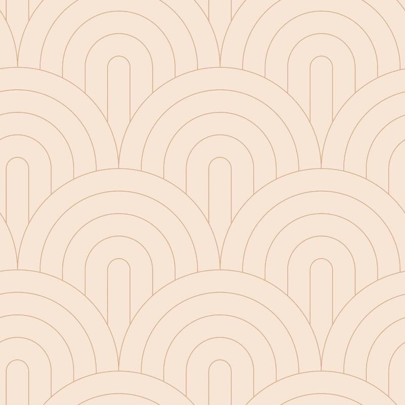 ESTA Home Lalique Pink Art Deco Motif Wallpaper - Pink