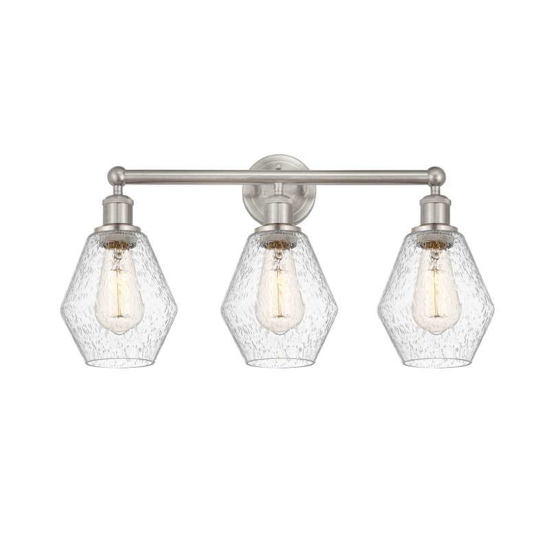 Innovations Lighting 616-3W-12-24 Cindyrella Vanity Cindyrella 3 Light - Brushed Satin Nickel / Seedy