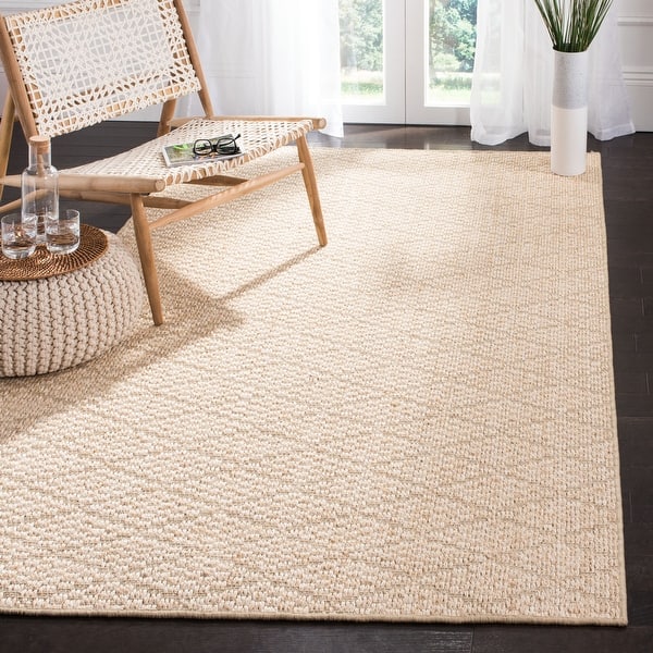 slide 2 of 28, SAFAVIEH Palm Beach Gretlies Trellis Sisal Rug 4' x 6' - Beige - Rectangle