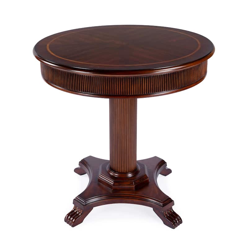 Ellsworth 36" Ribbed Pedestal Foyer Table