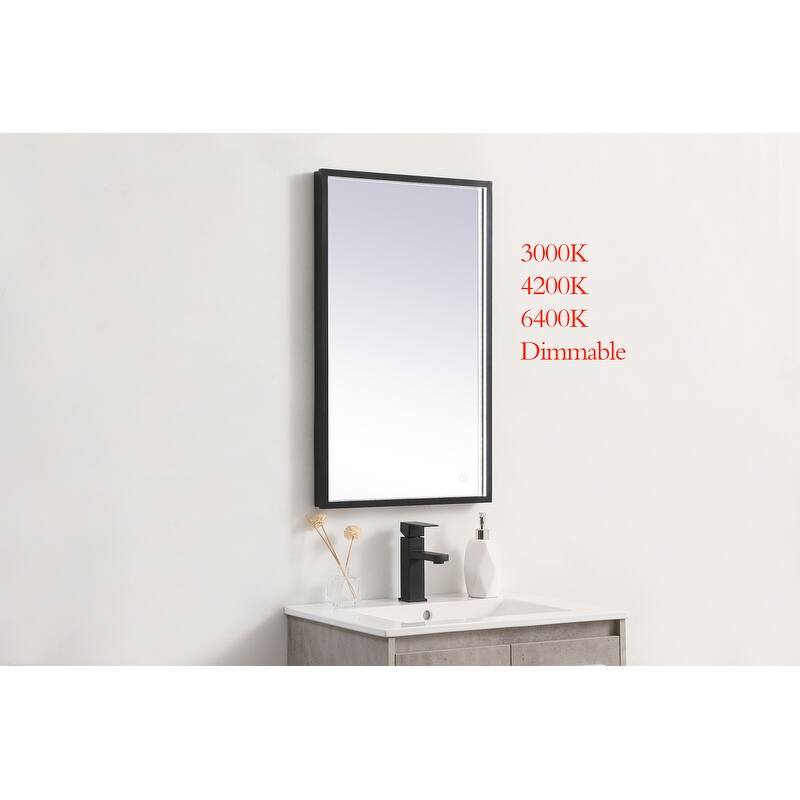 Indigo Home 18x30 inch LED mirror with adjustable color temperature