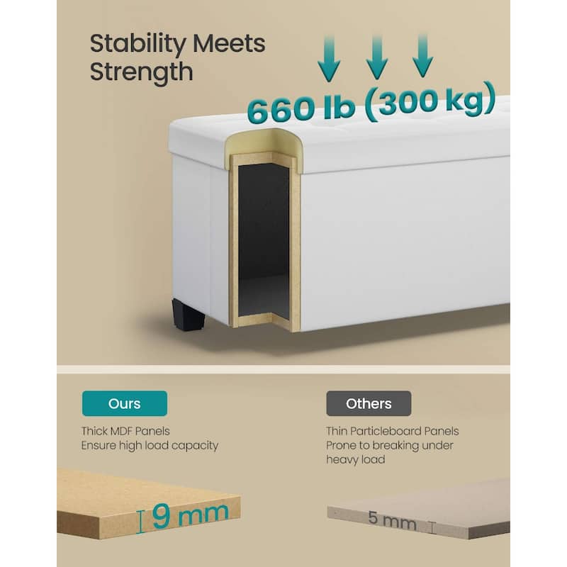 Storage Ottoman with Legs, 30 Gal. (112 L)