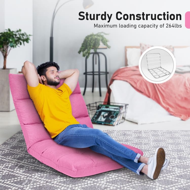 14-Position Adjustable Folding Lazy Gaming Sofa - 42"x 21"x 4"(L x W x H)
