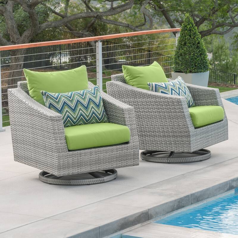 Cannes 2 Piece Sunbrella Outdoor Patio Motion Club Chairs