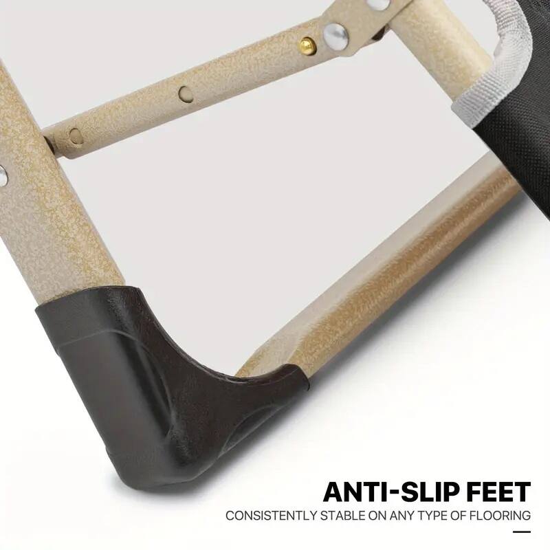 Deck Chair Black, No installation required, Easily Fold