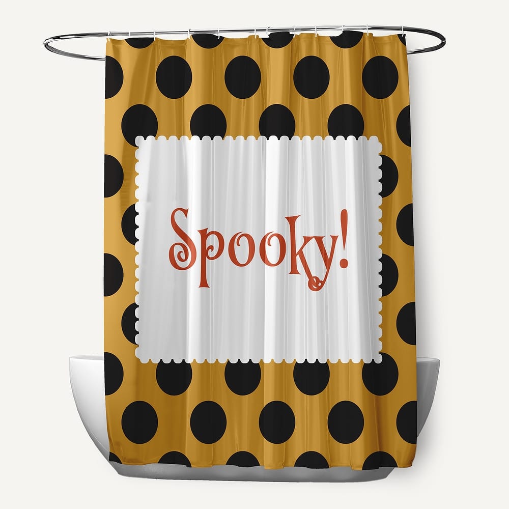 Halloween Spooky Dots Shower Curtain
