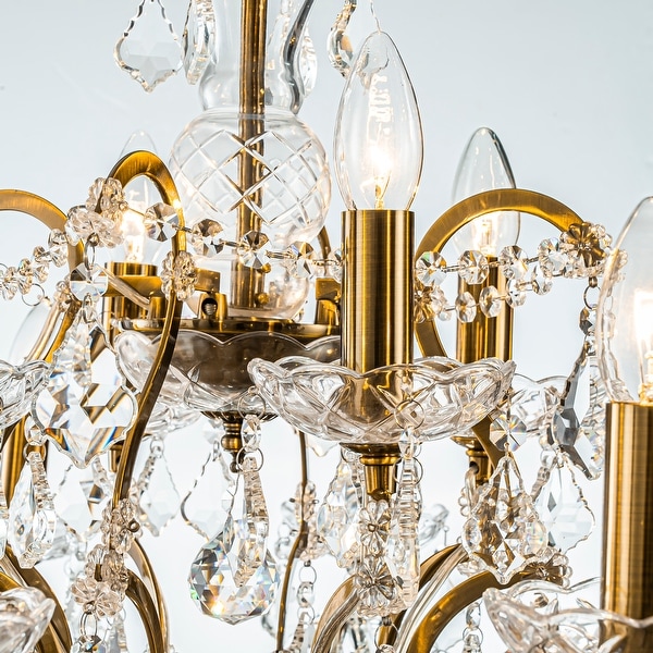 Classic Traditional Crystal Chandelier Antique Gold Glam Lighting Fixture On Sale Bed Bath Beyond 37779318