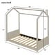 preview thumbnail 17 of 18, Velvet House Bed Full/Twin Size Wood Bed with Roof