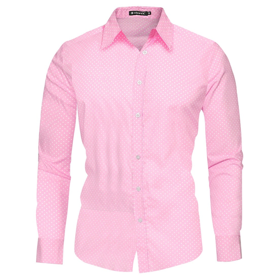 Men's pink long sleeve button down shirts Clearance