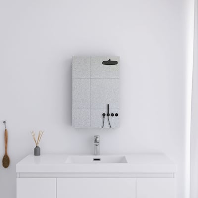16" x 24" Rectangular Aluminum Medicine Cabinet with Mirror