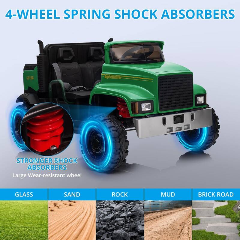 Ride On Car with Remote Control, Electric Utv Vehicles for Kids with Dump Bed