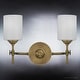 preview thumbnail 4 of 5, Luxury Mid-Century Modern Bath Vanity Light, 10"H x 15"W, with Cosmopolitan Style, Rustic Brass, by Urban Ambiance