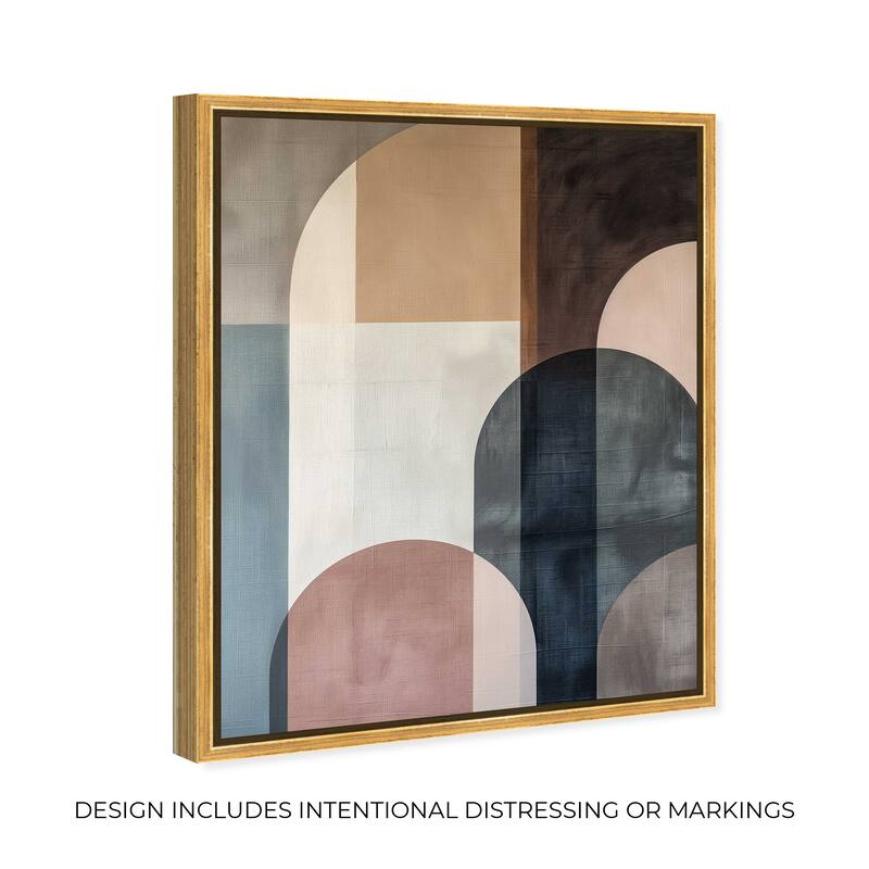 Art Remedy Lost In Transformation Framed Abstract Shapes 1 Piece Canvas Wall Art