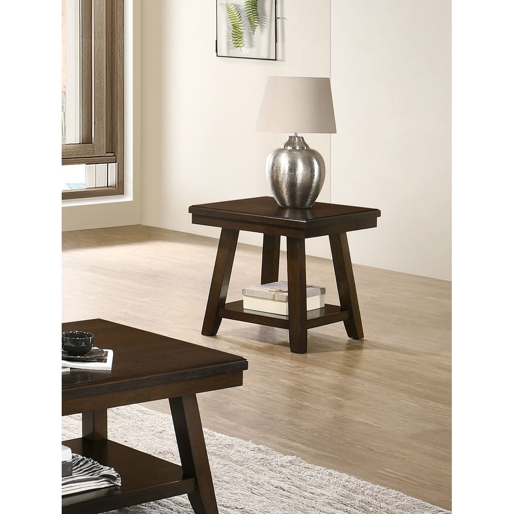 Rectangular End Table In Dark Espresso