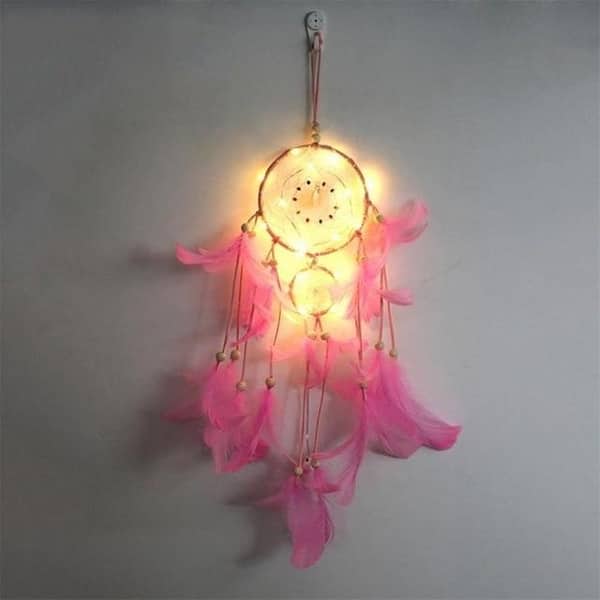 Dream Catcher LED Lighting Feather Dreamcatcher Girl Room Bell ...