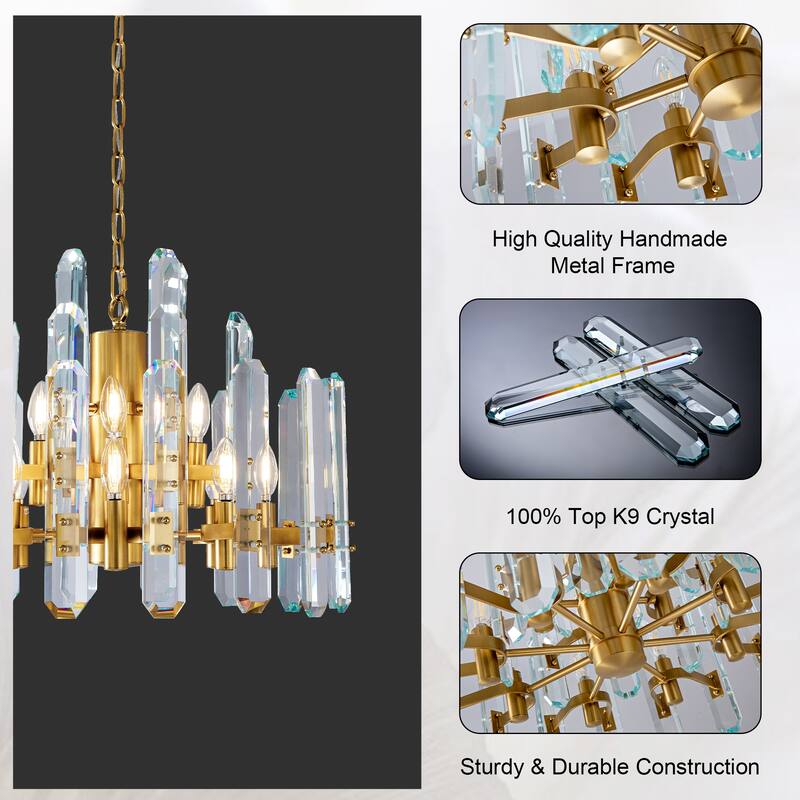 KAYLA 24- 54in Modern Luxury Crystal Chandelier Lighting - LED Ceiling Light Fixture