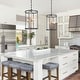 preview thumbnail 3 of 8, Tinky Modern Sputnik Drum Chandelier 4-light Black Gold Lantern Pendant Lights - D12.5" x H19"