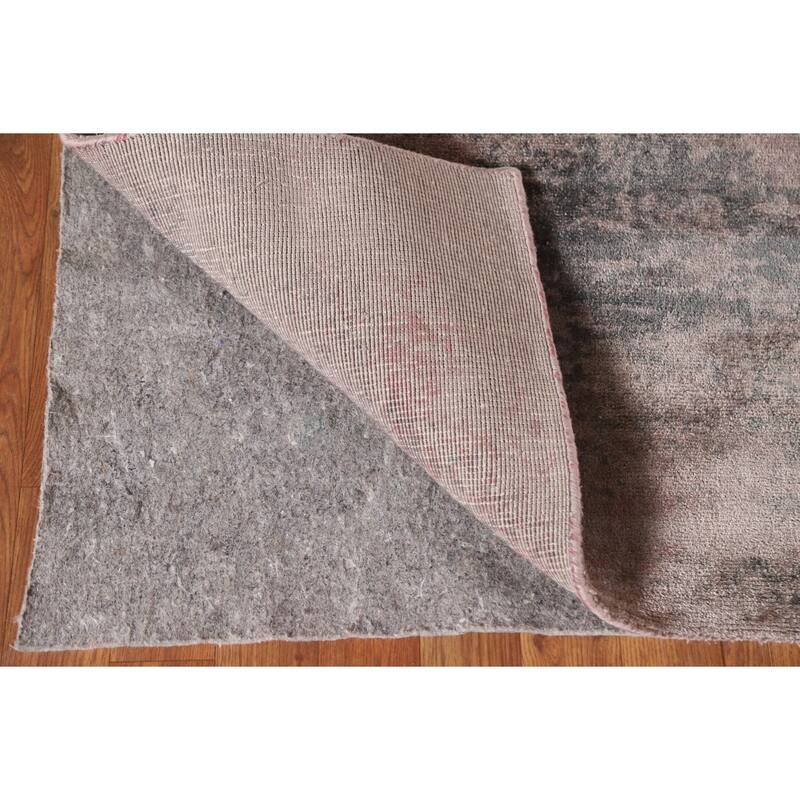 All-Over Abstract Indian Modern Rug Hand-Knotted Wool Carpet - 4'10"x 6'11"