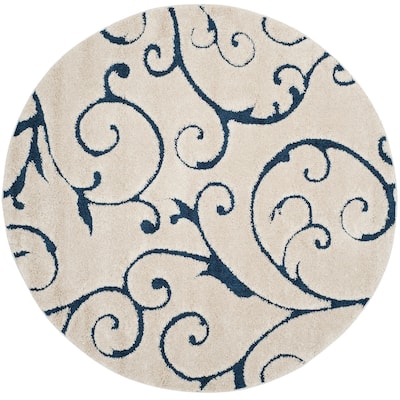 SAFAVIEH Florida Shag Shahin Scroll 1.2-inch Thick Textured Rug