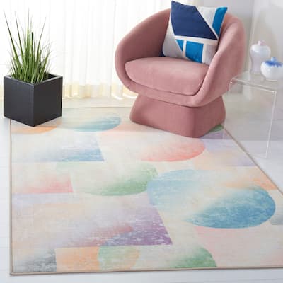 SAFAVIEH Paint Brush Machine Washable Slip Resistant Emmanouela Rug - 8'9" x 12'