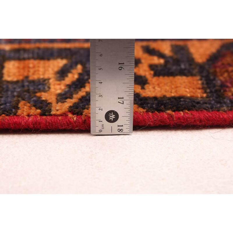 ECARPETGALLERY Hand-knotted Melis Vintage Dark Burgundy Wool Rug - 4'8 x 8'0