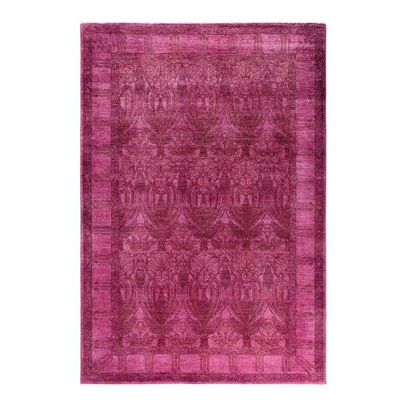 Contemporary Overdyed Wool Hand Knotted Area Rug - 6' 2" x 8' 10"