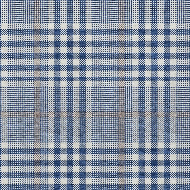 HomeRoots Plaid Transitional Rectangle Outdoor Rug